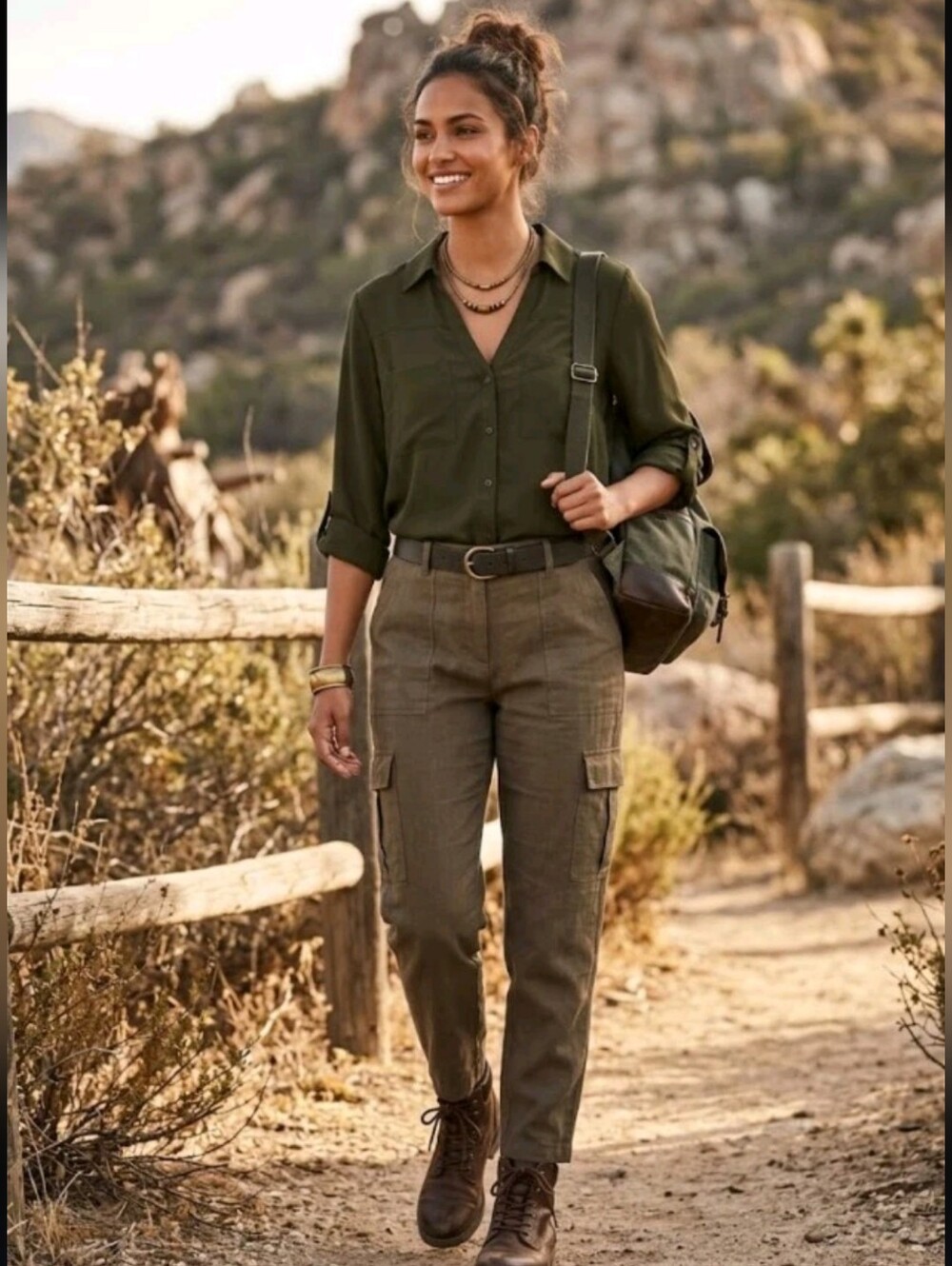 NWT Massini Button Camp Shirt S Dark Olive Army Green Earthcore Utility